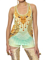 MANISH ARORA - TANK TOP IN JERSEY DI COTONE - MULTICOLORE