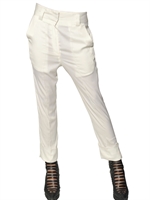 HAIDER ACKERMANN - WASHED TECHNO SATIN TROUSERS - IVORY