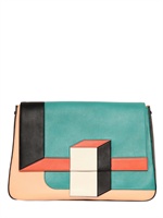FENDI - BIG MAMA COLOR BLOCKED SHOULDER BAG - MULTI  GREEN