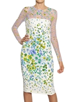 VERSACE - FLOWER DEVORE ON VISCOSE CADY DRESS - MULTI