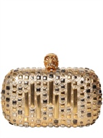 ALEXANDER MCQUEEN - POCHETTE RIGIDA IN PELLE LAMINATA - MULTICOLORE