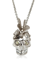 ALEXANDER MCQUEEN - COLLANA CON TESCHIO E LIBELLULA - ARGENTO