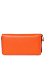 ALEXANDER MCQUEEN - PORTAFOGLIO CON ZIP IN PELLE BICOLORE - ORANGE/RED