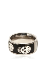 ALEXANDER MCQUEEN - ANELLO SMALTATO - NERO/BIANCO