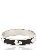 ALEXANDER MCQUEEN - ARMBAND AUS EMAILLE UND MESSING MIT 3D TOTENKOPF - SCHWARZ