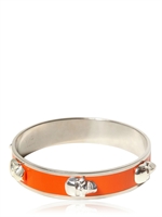 ALEXANDER MCQUEEN - ARMBAND AUS EMAILLE UND MESSING MIT 3D TOTENKOPF - ORANGE