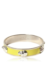 ALEXANDER MCQUEEN - ARMBAND AUS EMAILLE UND MESSING MIT 3D TOTENKOPF - GELB