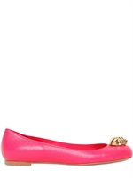 ALEXANDER MCQUEEN - BALLERINE IN PELLE CON TESCHIO 10MM - FUCSIA