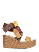 CHLOE' - ZEPPE IN NAPPA E CORDA 90MM - MULTI ROSSO