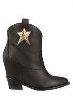 GIUSEPPE ZANOTTI - STIVALI BASSI IN PELLE MARTELLATA 100MM - NERO