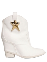 GIUSEPPE ZANOTTI - STIVALI BASSI IN PELLE MARTELLATA 100MM - BIANCO