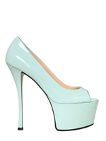 GIUSEPPE ZANOTTI - DECOLLETÈ SPUNTATE IN VERNICE 150MM - VERDE ACQUA