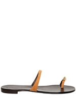 GIUSEPPE ZANOTTI - SANDALI IN CAMOSCIO E METALLO 10MM - BEIGE