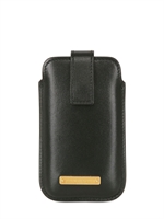 ALEXANDER MCQUEEN - IPHONE-HÜLLE AUS GEBÜRSTETEM LEDER - SCHWARZ