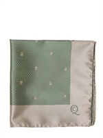 ALEXANDER MCQUEEN - POLKA DOT EINSTECKTUCH MIT TOTENKOPF DRUCK - GRÜN