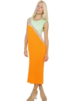 STELLA MCCARTNEY - PLISSIERTES KLEID AUS TECHNOSATIN - MULTI