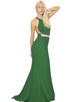 STELLA MCCARTNEY - VISCOSE CADY LONG DRESS - GREEN
