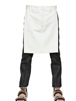 GIVENCHY - COTTON GABARDINE CUT OUT SIDES SKIRT - WHITE