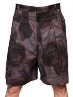 GIVENCHY - MADONNA AND CHILD COTTON TWILL SHORTS - BLACK