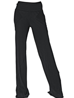 RICK OWENS - DOUBLE SILK GEORGETTE TROUSERS - BLACK