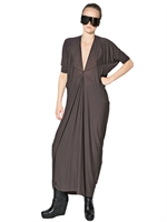 RICK OWENS - SILK COTTON JERSEY LONG DRESS - KOOLAID