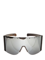 RICK OWENS - BUFFALO HORN SUNGLASSES - MIRROR