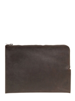 RICK OWENS - BUSTA GRANDE IN PELLE - POLVERE