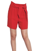 VALENTINO - SILK CADY SHORTS - RED