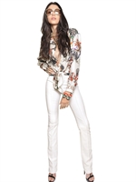 ROBERTO CAVALLI - PRINTED SILK TWILL SHIRT - MULTI