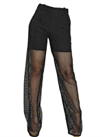 MAURIZIO PECORARO - COTTON NET TROUSERS - BLACK