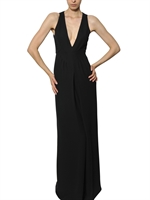 VALENTINO - TUTA IN CADY DI SETA PLISSÈ - NERO