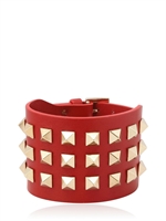 VALENTINO - GROSSES ROCKSTUD LEDERARMBAND - RED VALENTINO