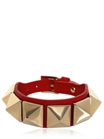 VALENTINO - MEDIUM ROCKSTUD LEDERARMBAND - RED VALENTINO
