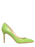 VALENTINO - 85MM POINTY CALFSKIN PUMPS - GREEN