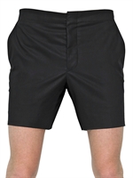 LANVIN - RAW CUT SERGE COTTON SHORTS - BLACK