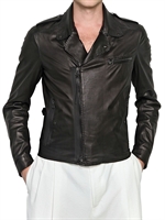 LANVIN - PLONGÉ NAPPA LEATHER BIKER JACKET - BLACK