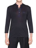 LANVIN - GROSGRAIN COTTON JERSEY SERAFINO - NAVY