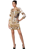 JUST CAVALLI - LEICHTES SATINKLEID MIT LEOPARDENDRUCK - LEOPARD
