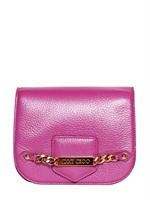 JIMMY CHOO - METALLISCHE SCHATTEN-PERLGLANZ HIRSCHLEDERTASCHE - CYCLAMINE