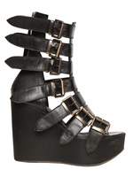 BB BRUNO BORDESE WASHED - ZEPPE IN PELLE MULTI FIBBIE 120MM - NERO