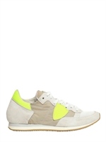 PHILIPPE MODEL - SNEAKERS IN CAMOSCIO E TESSUTO TECNICO - BIANCO