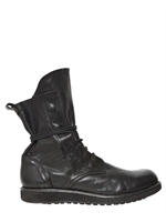 CINZIA ARAIA - LACE-UP LEATHER BOOTS - BLACK