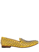 GIACOMORELLI - 10MM LEATHER STUDDED LOAFERS - YELLOW/SILVER