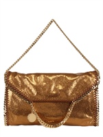 STELLA MCCARTNEY - THREE CHAIN FAUX LEATHER FALABELLA BAG - BRONZE