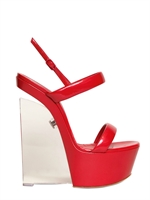 CASADEI - ZEPPE IN VERNICE E PLEXIGLASS 150MM - ROSSO CILIEGIA