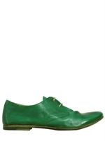 INK SHOES - WASHED LACE-UP SHOES - GREEN