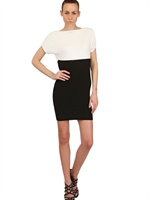 LALTRA MODA - ZWEIFARBIGES STRICKKLEID - SCHWARZ/WEIß