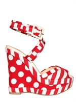 BALLIN - ZEPPE IN TELA DI COTONE A MAXI POIS 140MM - ROSSO/BIANCO