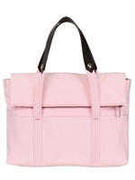 A DI ALCANTARA - SCHULTERTASCHE AUS ALCANTARA UND LEDER - PINK