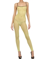 EMILIO CAVALLINI - TUTA IN PIZZO DI LYCRA - GIALLO